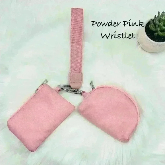 Pink Dream Bundle Dual Power pouch Wristlet w/ Pink Floral Band for Apple Watch - Picture 2 of 10